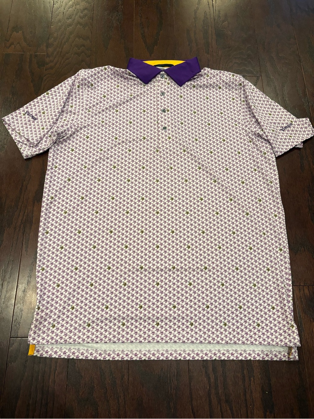 Minnesota Vikings Greyson x NFL Performance Golf Polo Sz L NWOT *Cut Wash Tag*